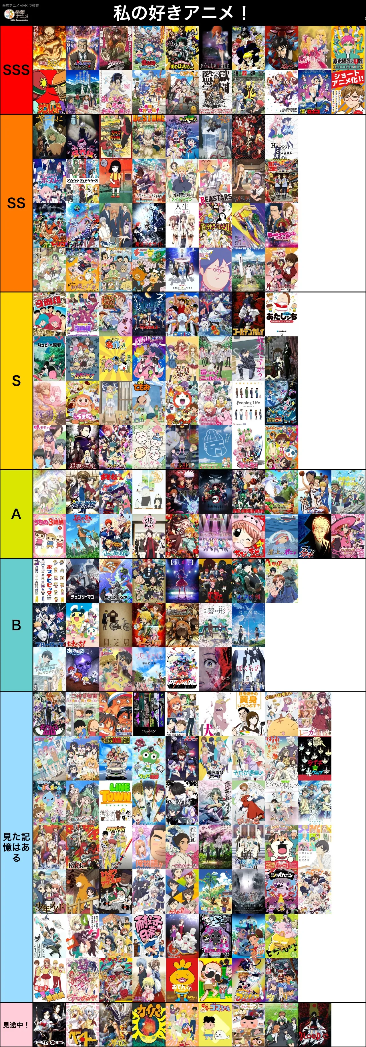 私の好きアニメ！